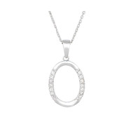 Pendentif Or Blanc 375 ''MARIA'' Diamants 0.4 carats