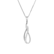 pendentif Or Blanc INFINITO Diamants 008-15