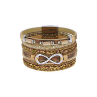 Bracelet Infini marron
