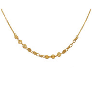 Collier délicat minimaliste chaîne disques-doré à l 'or fin