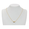 Collier délicat pendentif en perles miyuki tissées-doré à l 'or fin - vue V2