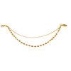 Bracelet multi- rangs délicat minimaliste chaîne disques doré à l 'or fin - vue V1