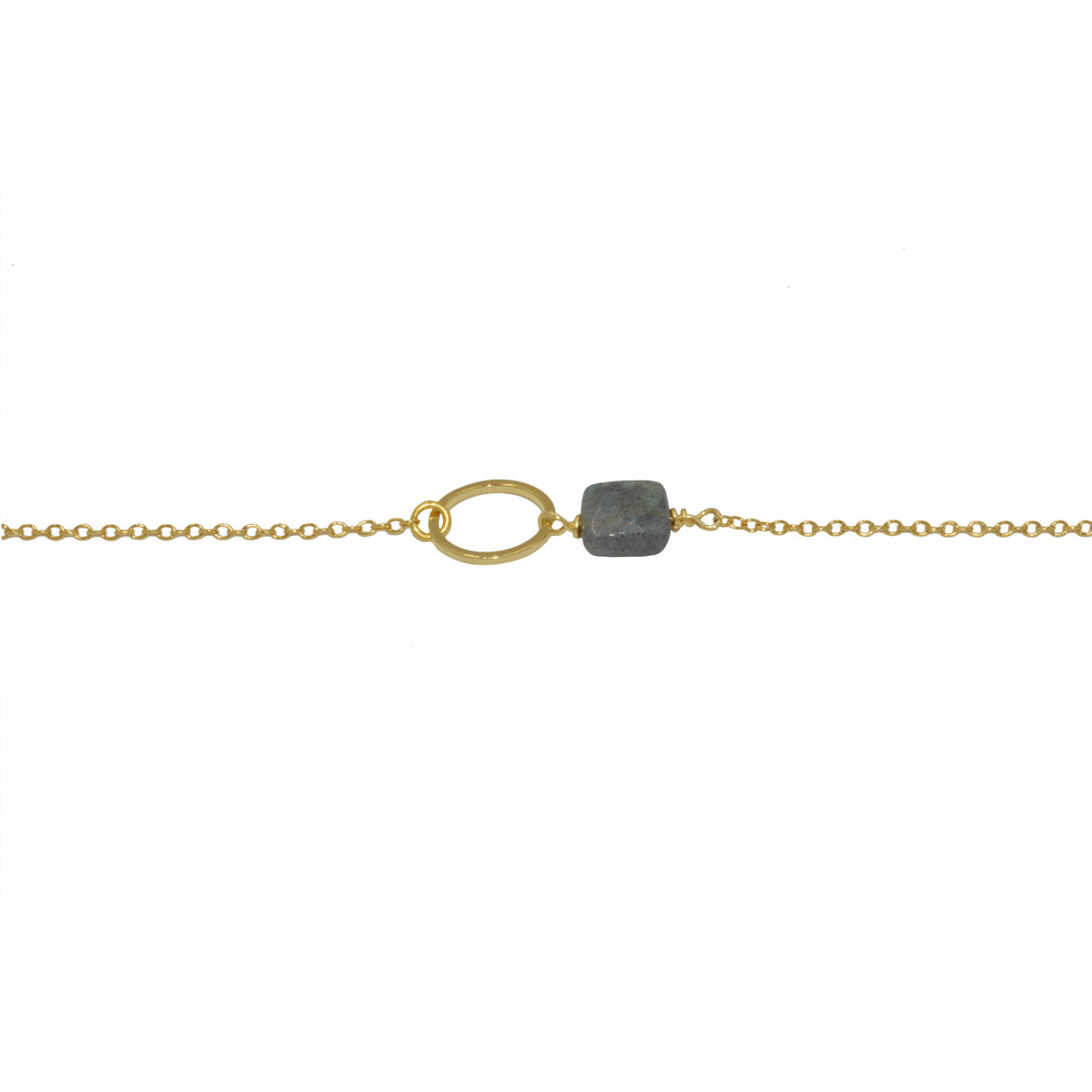 Bracelet pierre labradorite- plaqué or