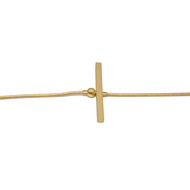 Bracelet délicat minimaliste chaîne barre perles-doré à l 'or fin