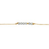 Bracelets  de Perles semi-précieuse d'howlite et  d'hematite-Doré à l'or fin - vue V1