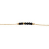 Bracelets  de Perles semi-précieuse d'onyx et d'hematite-Doré à l'or fin - vue V1