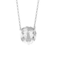 Collier femme lion ajouré Argent 925 Rhodié