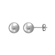 Boucles d'oreilles puce boule Argent 925 Rhodié