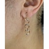 Boucles d'oreilles spirale torsadée Plaqué OR 750 3 microns - vue V4