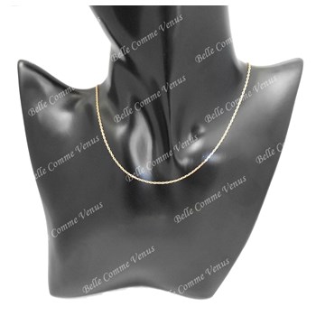 Vergulde 750 3 micron forçat schakel halsketting