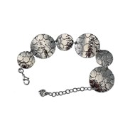 Bracelet multi motifs  en métal argenté collection LEO