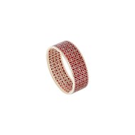 Bracelet manchette E18LA10ROVD rouge/or