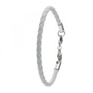 Bracelet façon cuir blanc pour charms perles par SC Crystal