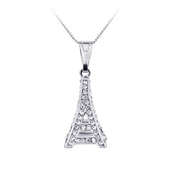 Collier Tour Eiffel SC Crystal orné de cristaux scintillants