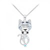 Collier chat SC Crystal orné de cristaux scintillants - vue V1