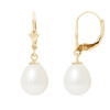 Boucles d'Oreilles Perles de Culture Blanches et or jaune 750/1000 - vue V1