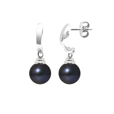 boucles d'oreilles pendantes perles noires boucles d'oreilles pendantes perles noires