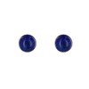 Boucles d'Oreilles Clou Argent Rhodié et Perles de Lapis Lazuli 6 mm - vue V2