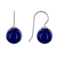 Boucles d'Oreilles Argent 925 Billes de Sodalite