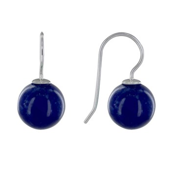 925 Sterling Silver Earrings Sodalite Beads