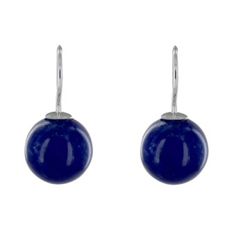 925 Sterling Silver Earrings Sodalite Beads