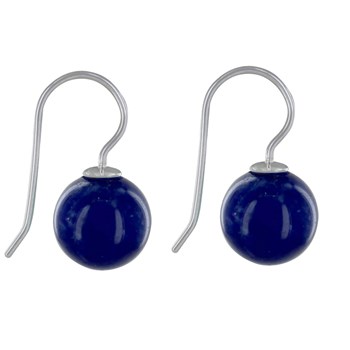925 Sterling Silver Earrings Sodalite Beads