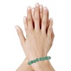 Bracelet Elastique Anneau Acier et Perles Quartz Vert - vue V2