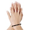 Bracelet Elastique Anneau Acier et Perles Oeil de Tigre - vue V2