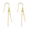 Boucles d'Oreilles Argent 925 Doré Deux Plumes - vue V3