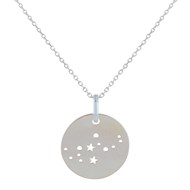 Collier Argent Zodiaque Constellation Vierge - taille 40 cm