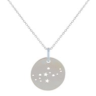 Collier Argent Zodiaque Constellation Vierge - taille 42 cm