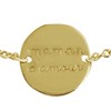 Bracelet Plaqué Or Médaille Ronde Maman d'Amour - vue V2
