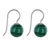 Boucles d'Oreilles Argent Billes de Malachite - vue V3