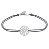 Bracelet Lien Médaille Argent 925 Mandala Graine de Vie - Gris - vue V1