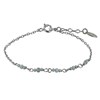 Bracelet Argent Rhodié Cinq Petites Perles de Larimar Facettées - vue V1