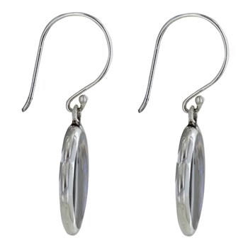 Boucles d'Oreilles Argent 925 Disques Nacre Abalone