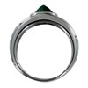Bague Argent 925 Large Pyramide Malachite - vue V2