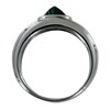 Bague Argent Large Pyramide Malachite - vue V2