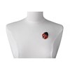 Broche Coccinelle Émaillé Doré Pois Rouge - vue V3