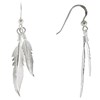 Parure Plumes Argent Collier et Boucles d'Oreilles - taille 45 cm - vue V4