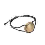 Manchette en argent 'Capsule de Champagne' bicolore - Virginie Carpentier