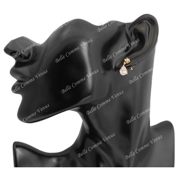 Druppel oorbellen zirkoniumoxide hanger Verguld 750 3 micron