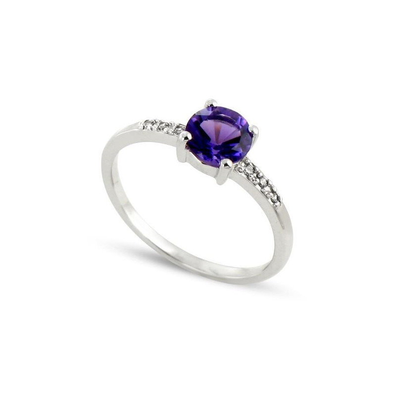 bague solitaire amethyste bague solitaire amethyste