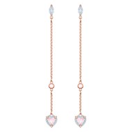 Boucles d'oreilles Swarovski One longues rosées