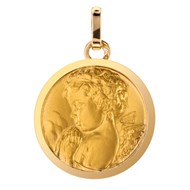Médaille ange ailé profil gauche or 18 carats