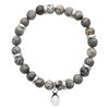 Bracelet homme Brillaxis perles de Jaspe Gris - vue V1