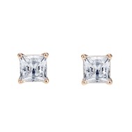 Boucles d'oreilles Swarovski Attract Square rosées