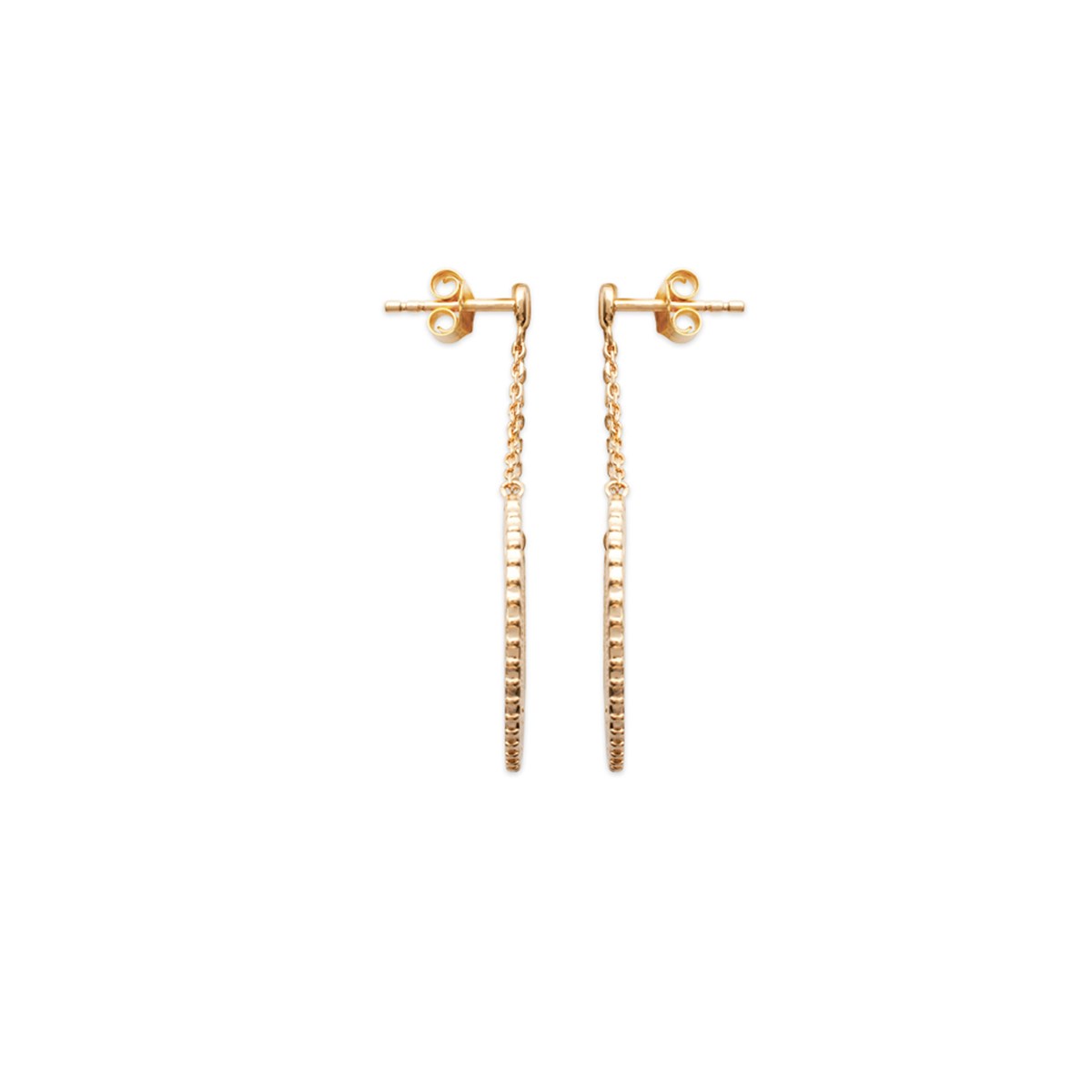 Boucles d'oreilles pendantes plaqué or ou argent SEVILLE - Bijoux Privés Discovery - vue 2