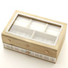 Boîte à bijoux coffret en bois bagues colliers bracelets avec tiroir Naturel - vue V2