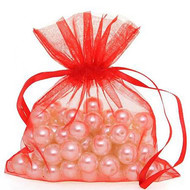 Sachets organza 13x17 cm  bijoux ou dragées lot de 50 Rouge